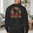 Retro Poodle Dad Dog Owner Pet Poodle Father Men's Sweatshirt Back Print