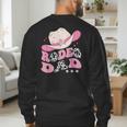 Rodeo Dad Pink Cowgirl 1St Birthday Family Matching Men's Sweatshirt Back Print Rodeo Dad Pink Cowgirl 1St Birthday Family Matching Men's Sweatshirt Back Print