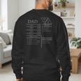 Roleplaying Dice Gamer Dragon Dad Stat Skills Wielding Men's Sweatshirt Back Print
