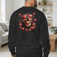 Rottweiler Heart Glasses Cute Rottie Dog Lover Mom Dad Kids Men's Sweatshirt Back Print