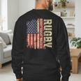 Rugby Blood Sweat Bruises Rugby Player Coach Dad Mom Men's Sweatshirt Back Print