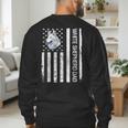 Shepherd Dad USA Flag White German Shepherd Men's Sweatshirt Back Print