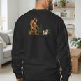 Shih Tzu Bigfoot Dog Walking Mom Dad Kids Men's Sweatshirt Back Print Shih Tzu Bigfoot Dog Walking Mom Dad Kids Men's Sweatshirt Back Print