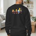 The Simpsons Father's Day Homer And Kids Bike Ride With Dad Men's Sweatshirt Back Print