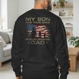 My Son Has Your Back Marine Dad Camouflage Men's Sweatshirt Back Print