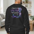My Son Lives In Heaven Memorial Quotes Love Mom Dad Matching Men's Sweatshirt Back Print