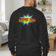 Super Dad Family Matching Superhero Comics Set Fathers Day Men's Sweatshirt Back Print