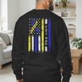 T21 Dad American Flag Down Syndrome Awareness Men's Sweatshirt Back Print