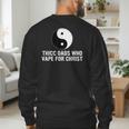Thicc Dads Who Vape For Christ Father Day Men's Sweatshirt Back Print