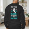 Never Thought I'd Be Wearing a Mermaid Dad Small Men's Sweatshirt Back Print Never Thought I'd Be Wearing a Mermaid Dad Small Men's Sweatshirt Back Print