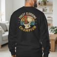 Toilet Clogging Champion Bathroom Humor Dad Jokes Men's Sweatshirt Back Print
