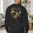Tortie Cat Owner Flowers Tortie Cat Mom Tortie Cat Dad Men's Sweatshirt Back Print