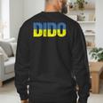 Ukrainian Dido Grandfather Dad Ukraine Flag Distressed Men's Sweatshirt Back Print