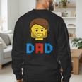Unique Family Dad Master Builder Building Bricks Blocks Men's Sweatshirt Back Print