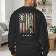 USA American Flag Archery Dad Men's Sweatshirt Back Print