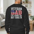 Veteran Dad Like A Normal Dad But Cooler American Flag Men's Sweatshirt Back Print
