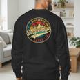 Vintage Awesome Single Dad Retro Fathers Day For Dad Grandpa Men's Sweatshirt Back Print