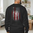 Vintage Baseball American Flag Classic Fit Tee For Dad And Mom Men's Sweatshirt Back Print Vintage Baseball American Flag Classic Fit Tee For Dad And Mom Men's Sweatshirt Back Print