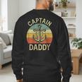 Vintage Captain Daddy Boat Pontoon Dad Fishing Sailor Anchor Men's Sweatshirt Back Print