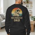 Vintage Chicken Dad Chicken Lovers Daddy Father's Day Men's Sweatshirt Back Print