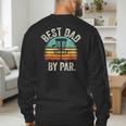 Vintage Disc Golf Dad Best Dad By Par Disk Golf Men's Sweatshirt Back Print