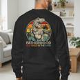 Vintage Fatherhood Is A Walk In The Park DadRex Dinosaur Men's Sweatshirt Back Print