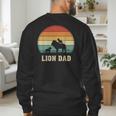 Vintage Lion Dad Father Grandpa Father's Day Men's Sweatshirt Back Print