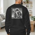Vintage Poodle Selfie With UFO Alien Photobooth Dog Mom Dad Men's Sweatshirt Back Print