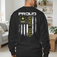Vintage Proud Army Dad With American Flag Men's Sweatshirt Back Print