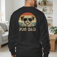 Vintage Pug Dad Dog Lovers Father's Day Tee Men's Sweatshirt Back Print