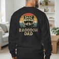 Vintage Raccoon Dad Raccoon Lovers Daddy Father's Day Men's Sweatshirt Back Print