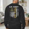 Vintage US Army Proud Dad With American Flag Men's Sweatshirt Back Print