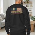 Vintage USA Flag Chicken Dad Stars Men's Sweatshirt Back Print Vintage USA Flag Chicken Dad Stars Men's Sweatshirt Back Print