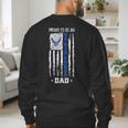 Vintage USA Flag Proud To Be An US Air Force Dad Men's Sweatshirt Back Print