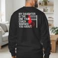 Volleyball Mom Dad Parent Shirt Daughter Player Men's Sweatshirt Back Print