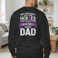 I Wear Purple For My Dad Pancreatic Cancer Support Men's Sweatshirt Back Print