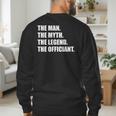 Wedding Officiant Art For Men Dad Ordained Minister Men's Sweatshirt Back Print