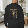 Welder Christian Cross Weld Welding Dad Jesus Lover Men's Sweatshirt Back Print
