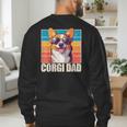 Welsh Corgi Pembroke Dog Corgi Dad -Adults Small Classic Fit Short Sleeve Cotton Polyester Blend Men's Sweatshirt Back Print