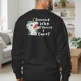 And Why Should I Care Sarcastic Unicorn Dad Mom Men's Sweatshirt Back Print