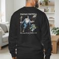 Wizard Dragon Fantasy Football Player Literal Dad Joke Men's Sweatshirt Back Print