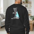 Women Dog Pitbull I Love Dad Tattoo Men's Sweatshirt Back Print