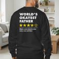 Worlds Okayest Father Dad Joke Review For Fathers Day Men's Sweatshirt Back Print