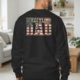 Wrestling Dad American Flag Matching For Dads Of Wrestlers Men's Sweatshirt Back Print