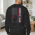 Yorkie Dog Vintage US American Flag Yorkie Dad Fathers Day Men's Sweatshirt Back Print
