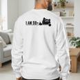I Am 59 Plus 1 Middle Finger For A 60th Birthday Cat Mom Dad Men's Sweatshirt Back Print