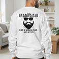 Bearded Dad Beard Humor Superhero Men's Sweatshirt Back Print