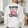 Big Brother Of The Fast One Car Racing Dad 1St Birthday Boy Men's Sweatshirt Back Print