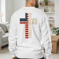 Blessed Dad Christian From Daughter Son Jesus Patriotic Men's Sweatshirt Back Print