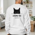 Cat Judging You Silently Cat Mom Dad Premium Tri-Blend Men's Sweatshirt Back Print
